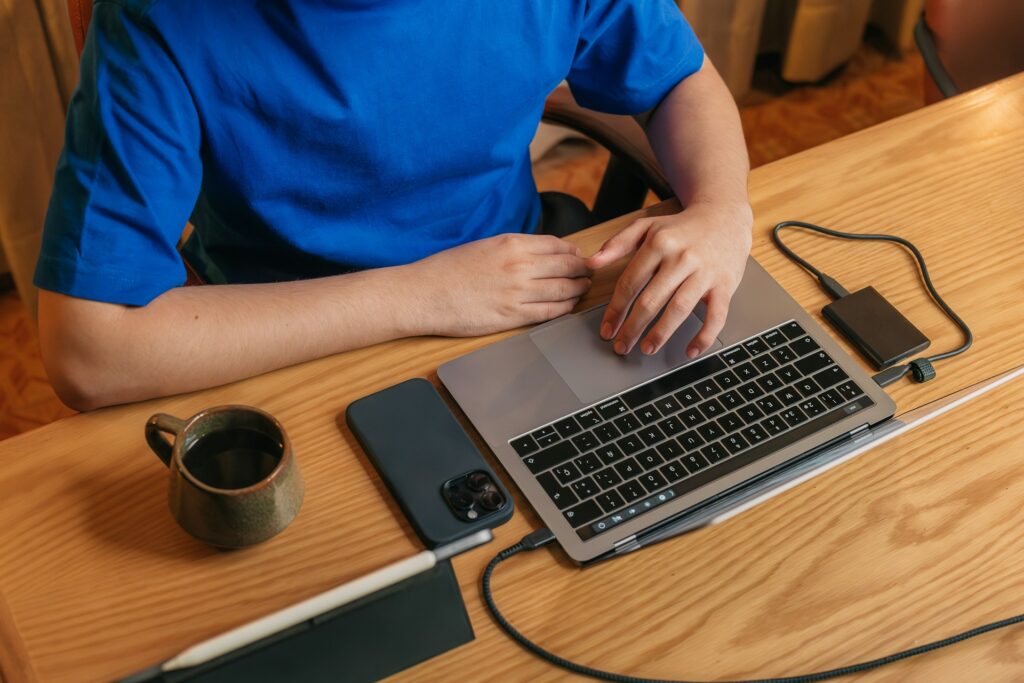 wooden desk
